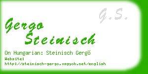 gergo steinisch business card