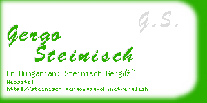 gergo steinisch business card